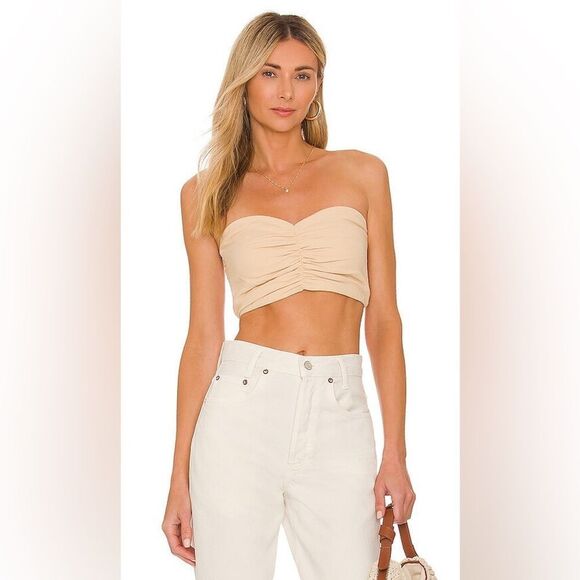 Lovers and friends KACEY TOP Cream Strapless Top - Picture 1 of 4